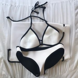 White Traingl bikini set